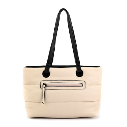 Cartera Dos Asas Sindra Blanco Crudo