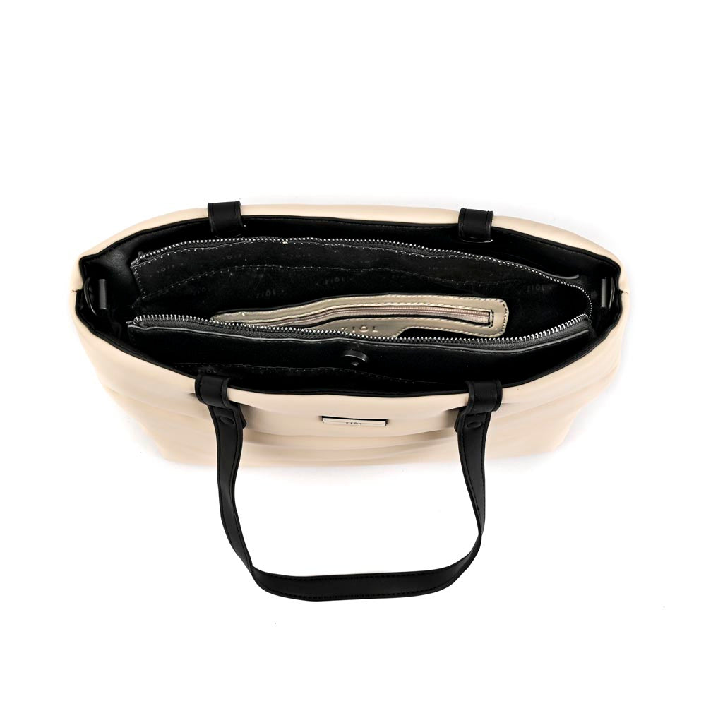 Cartera Dos Asas Sindra Blanco Crudo