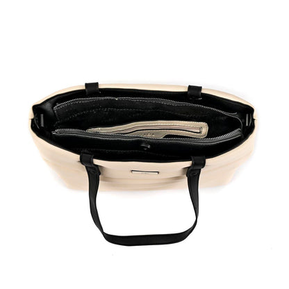 Cartera Dos Asas Sindra Blanco Crudo