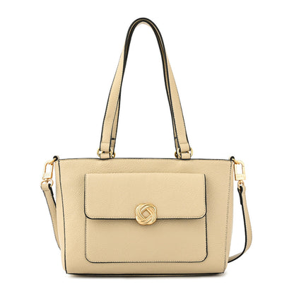 Cartera Dos Asas Agata Beige