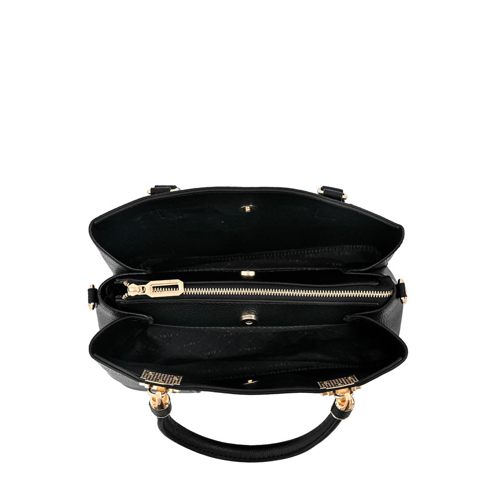 Cartera Dos Asas Manecita Negro