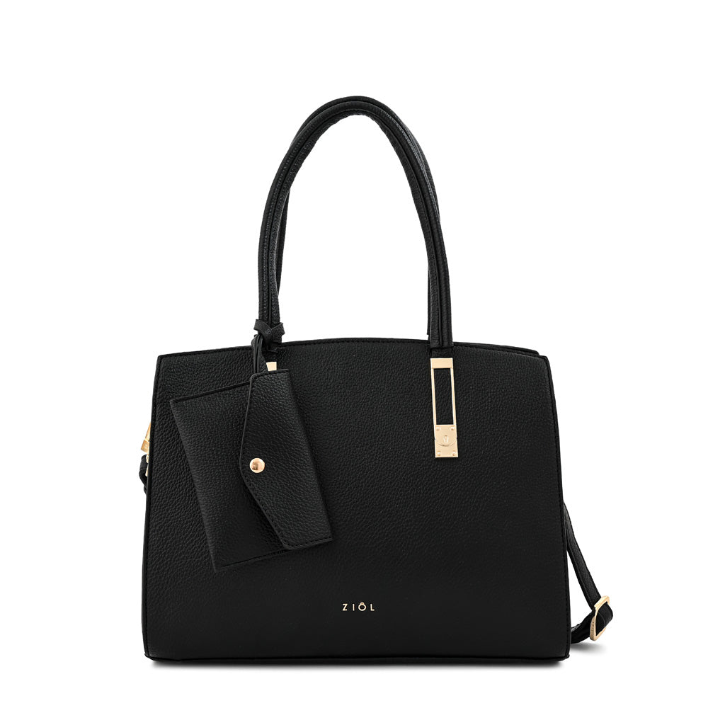 Cartera Dos Asas Yanina Negro