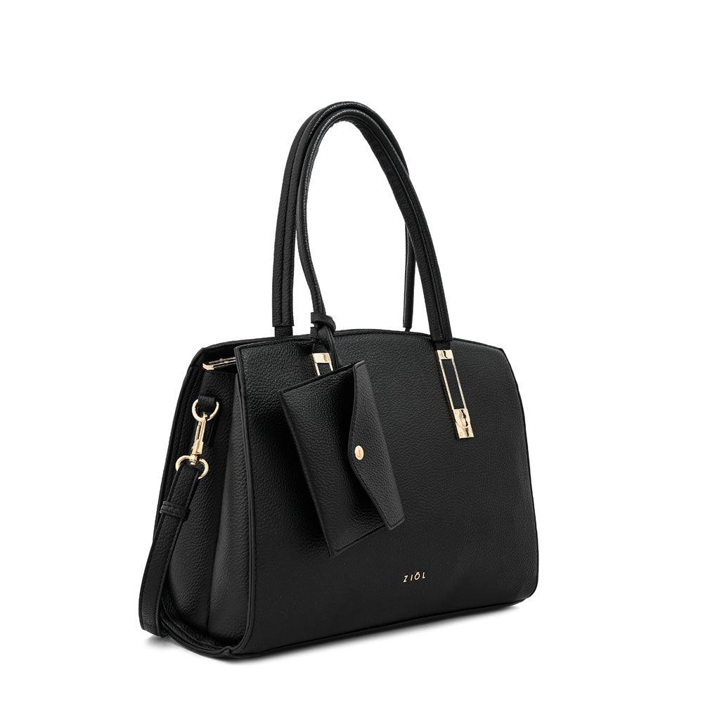 Cartera Dos Asas Yanina Negro