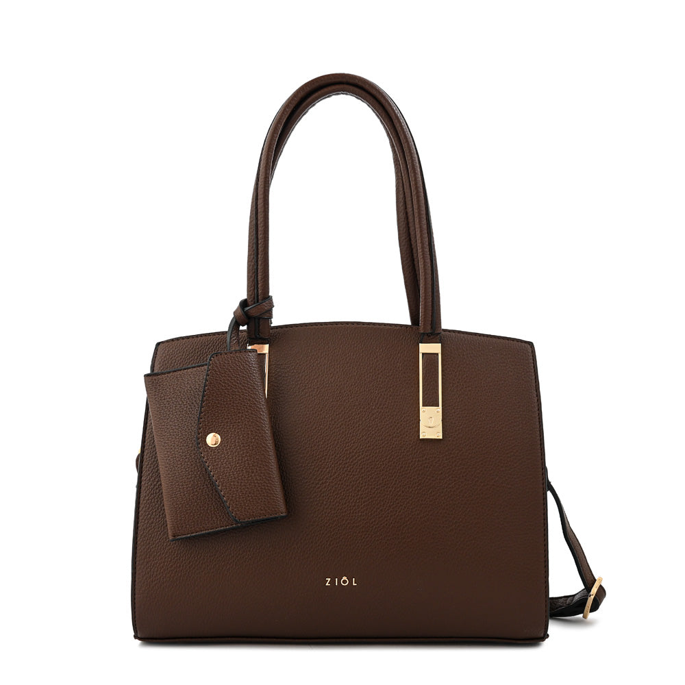 Cartera Dos Asas Yanina Café