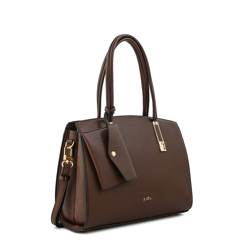 Cartera Dos Asas Yanina Café