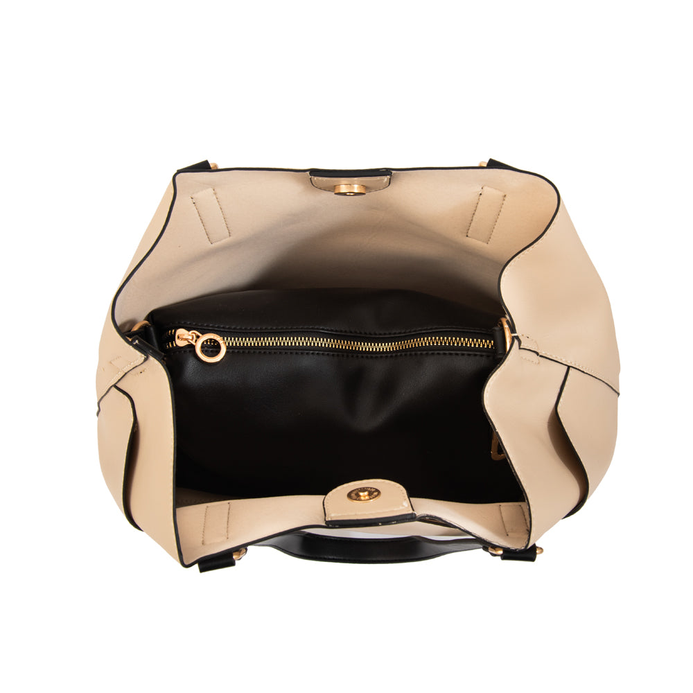 Cartera Dos Asas Siberia Blanco Crudo