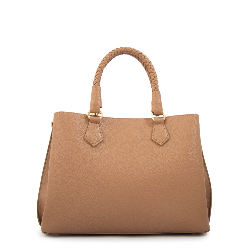 Cartera Dos Asas Bambina Beige