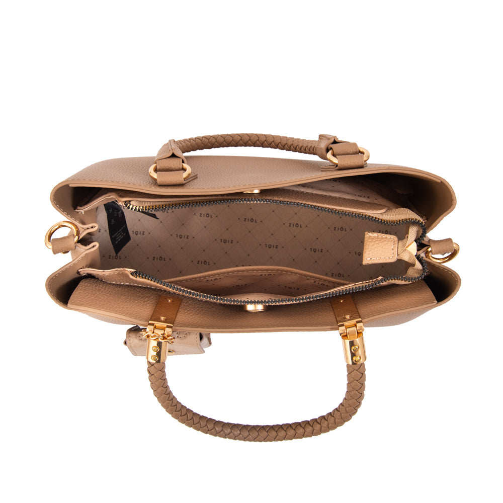 Cartera Dos Asas Bambina Beige