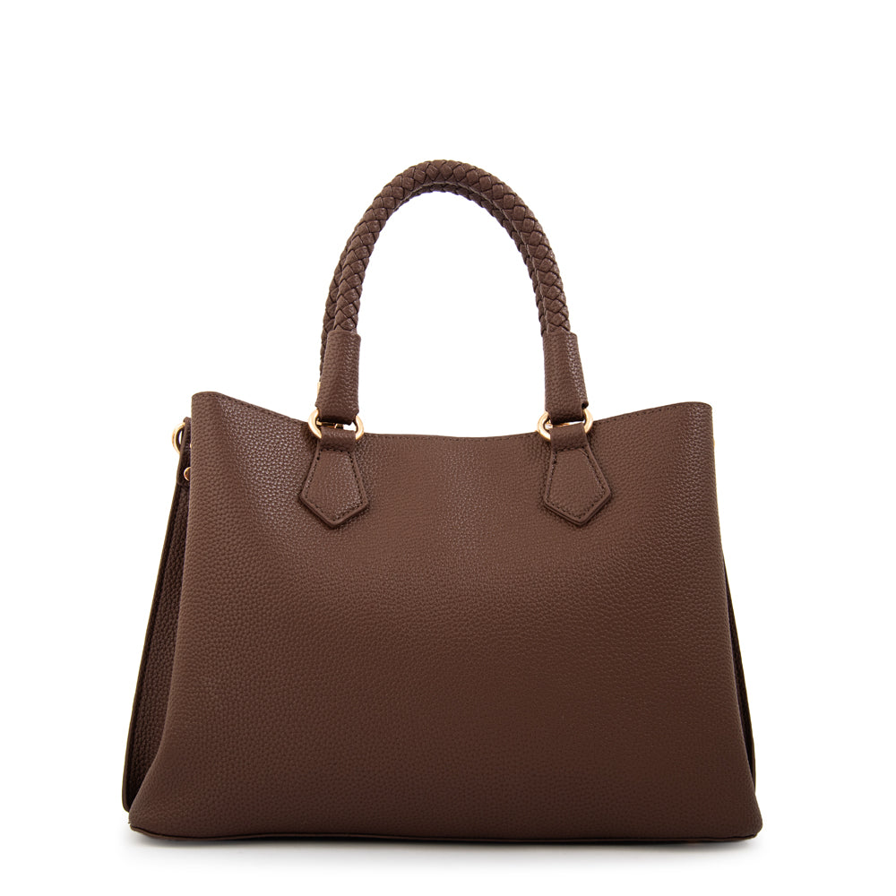 Cartera Dos Asas Bambina Café