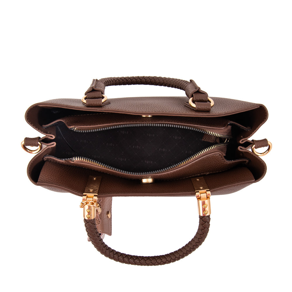 Cartera Dos Asas Bambina Café