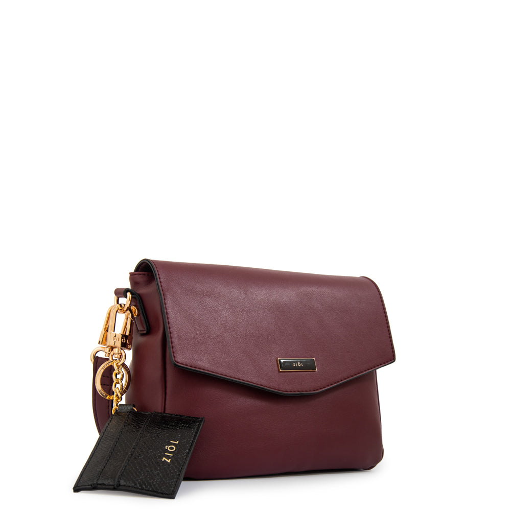 Crossbody Raquel Rojo Oscuro