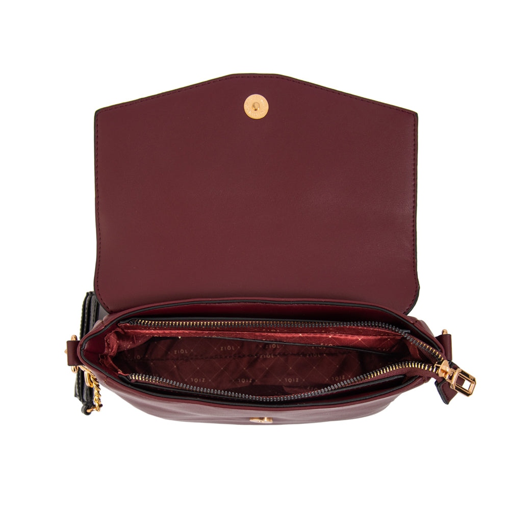 Crossbody Raquel Rojo Oscuro