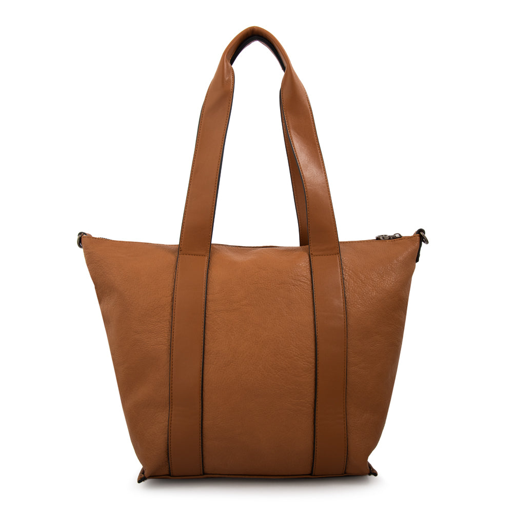 Cartera Dos Asas Nelly Camel