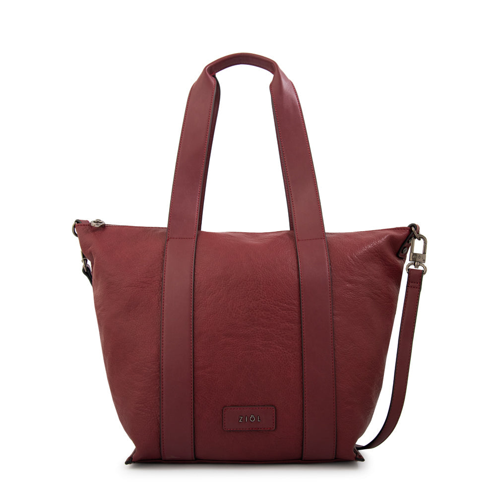 Cartera Dos Asas Nelly Rojo Oscuro