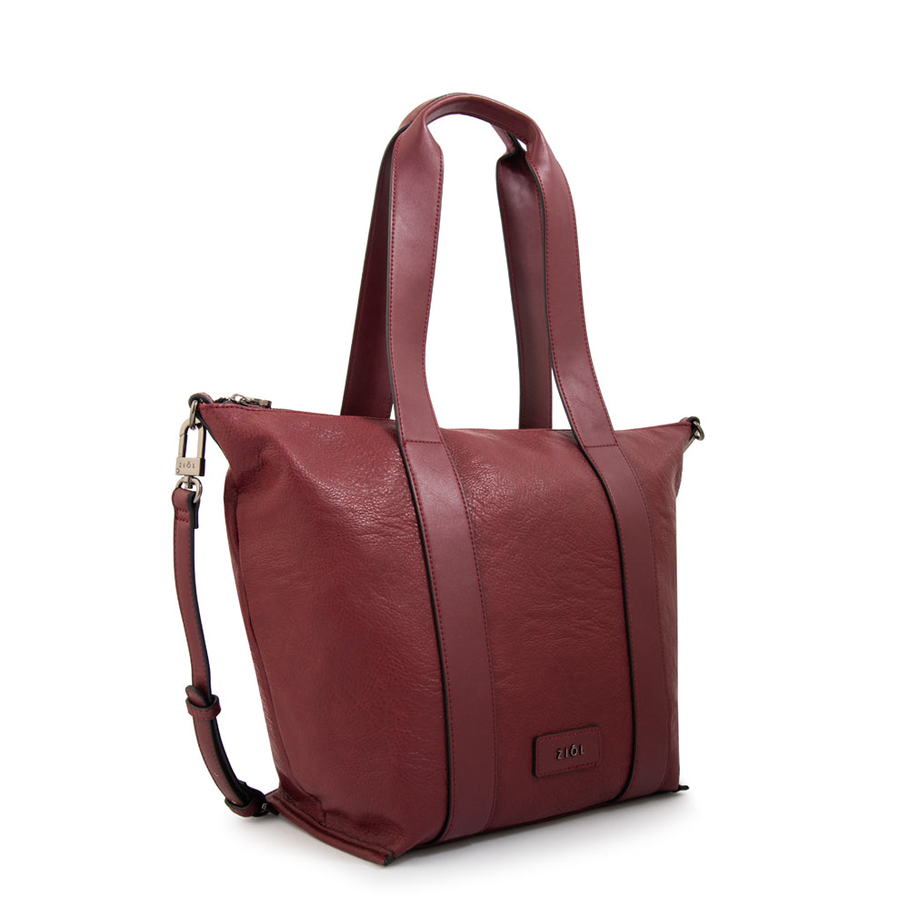 Cartera Dos Asas Nelly Rojo Oscuro
