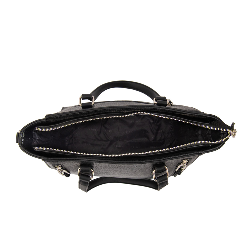 Cartera Dos Asas Penny Granulado Negro