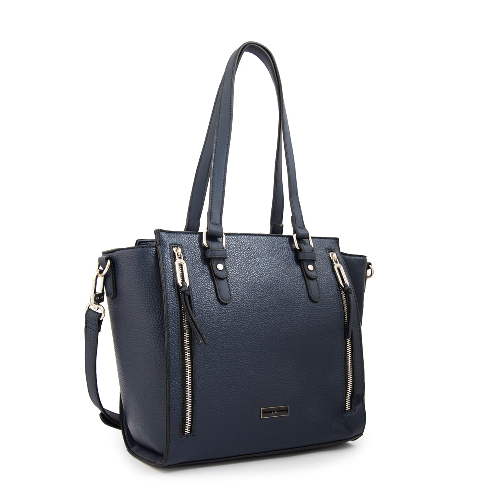 Cartera Dos Asas Penny Azul Oscuro