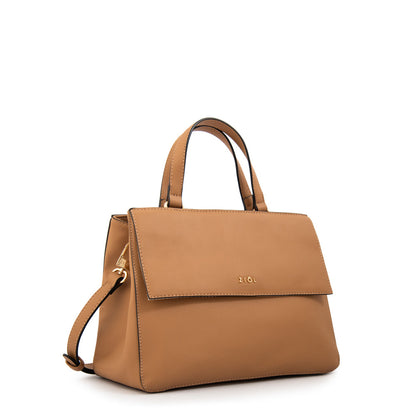 Cartera Dos Asas Sofy Camel