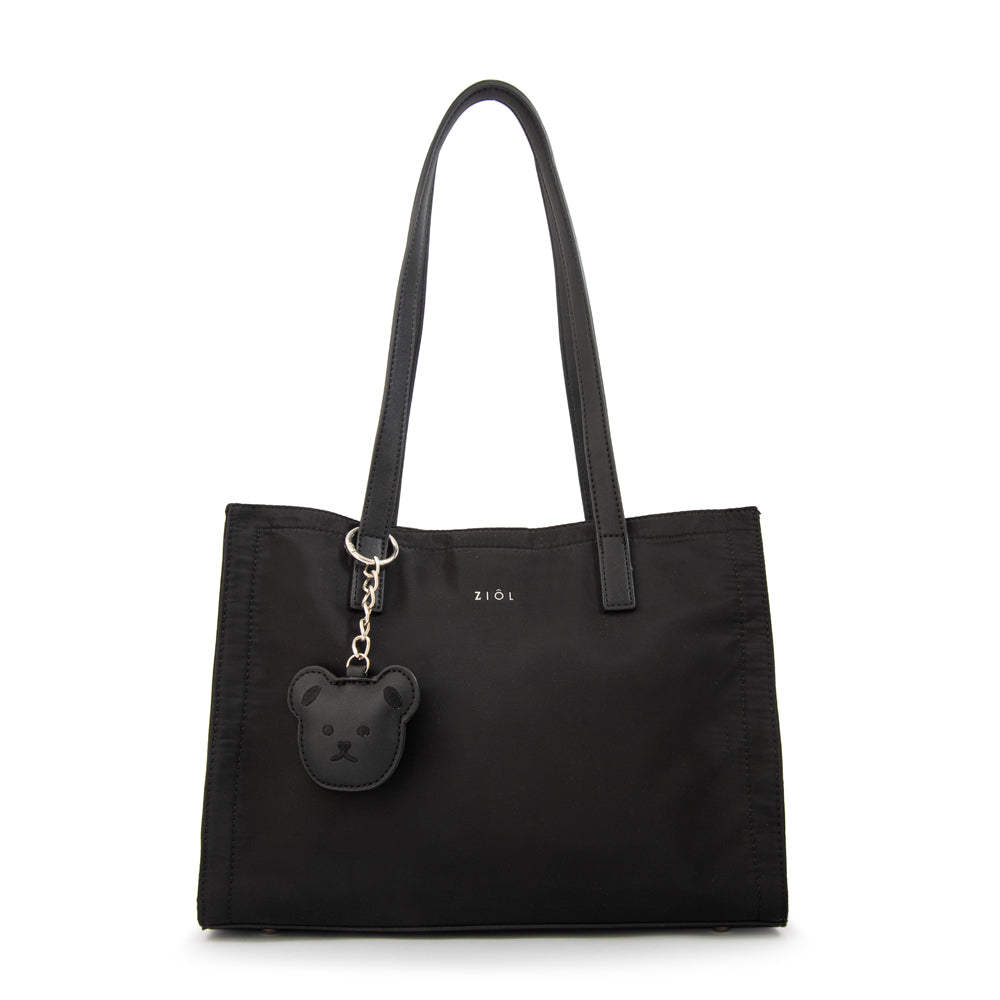 Cartera Dos Asas Florencia Nylon Negro