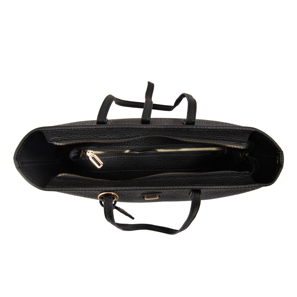Cartera Dos Asas Bianca Negro