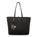 Cartera Dos Asas Bianca Nylon Negro