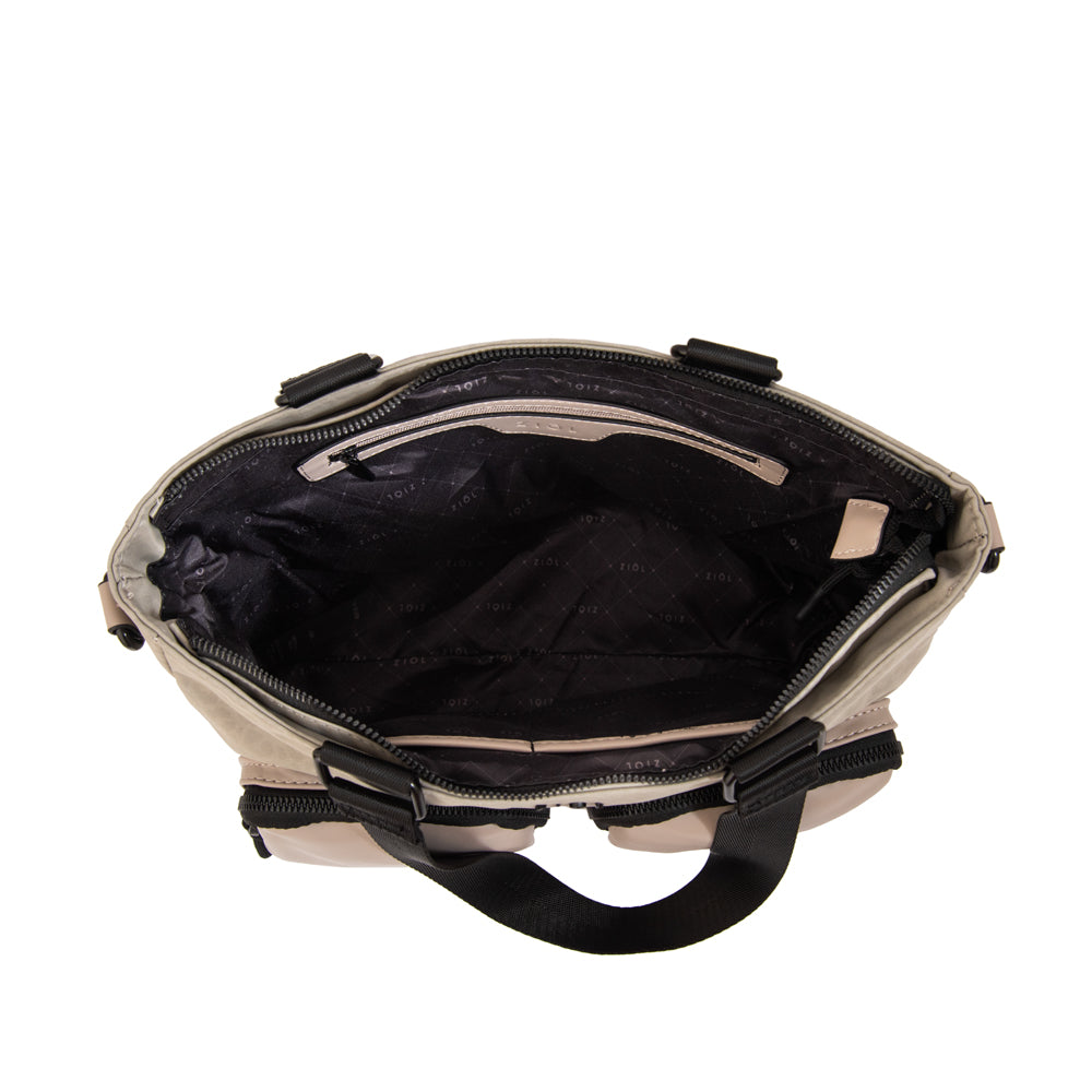 Cartera Dos Asas Selina Gris