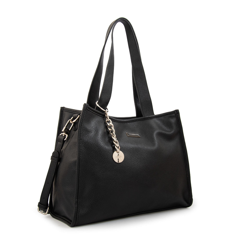 Cartera Dos Asas Renatta Negro