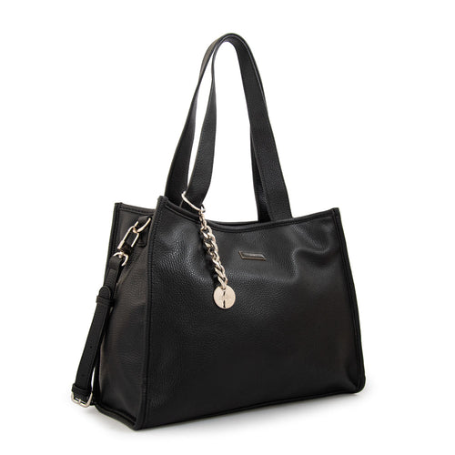 Cartera Dos Asas Renatta Negro