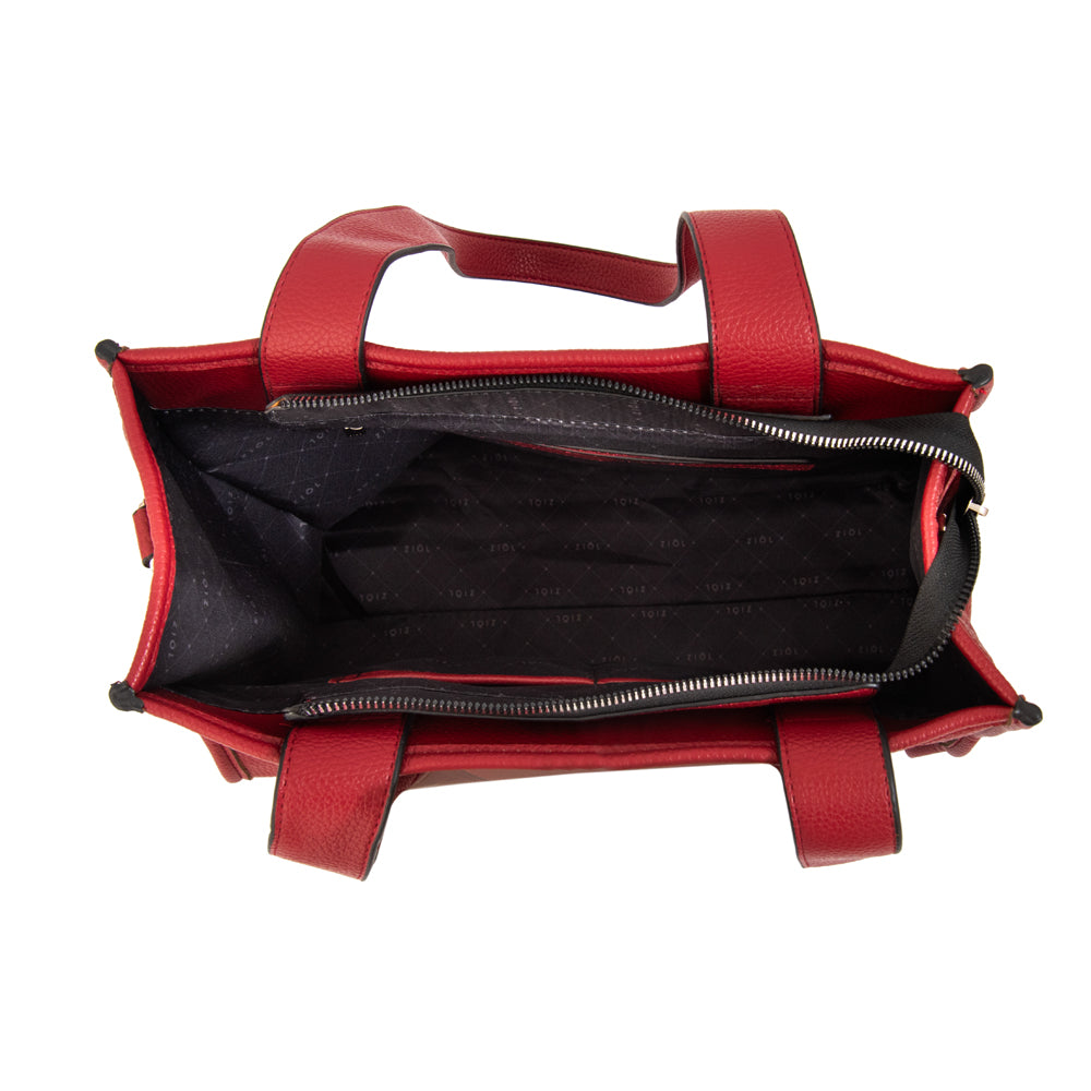 Cartera Dos Asas Renatta Rojo Oscuro