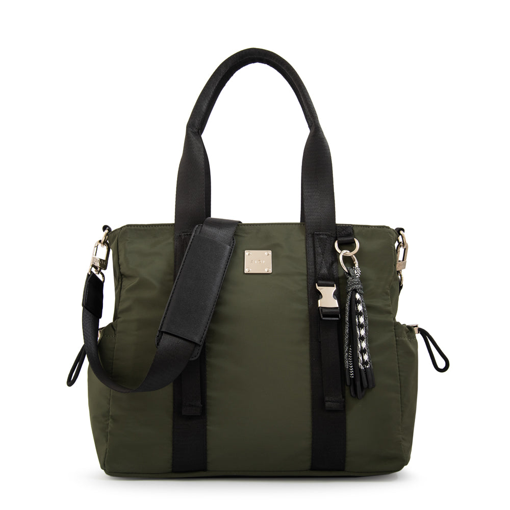 Cartera Dos Asas Elina Verde Oliva