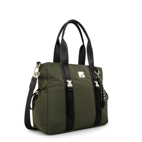 Cartera Dos Asas Elina Verde Oliva