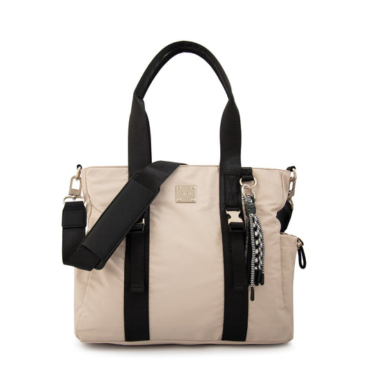 Cartera Dos Asas Elina Blanco Crudo