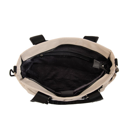 Cartera Dos Asas Elina Blanco Crudo