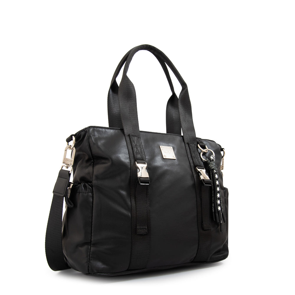 Cartera Dos Asas Porta Laptop Elina Negro