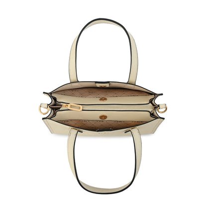 Cartera Dos Asas Felicia Blanco Crudo