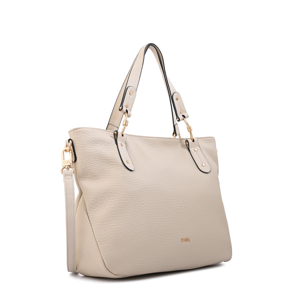 Cartera Dos Asas Barbara Blanco Crudo