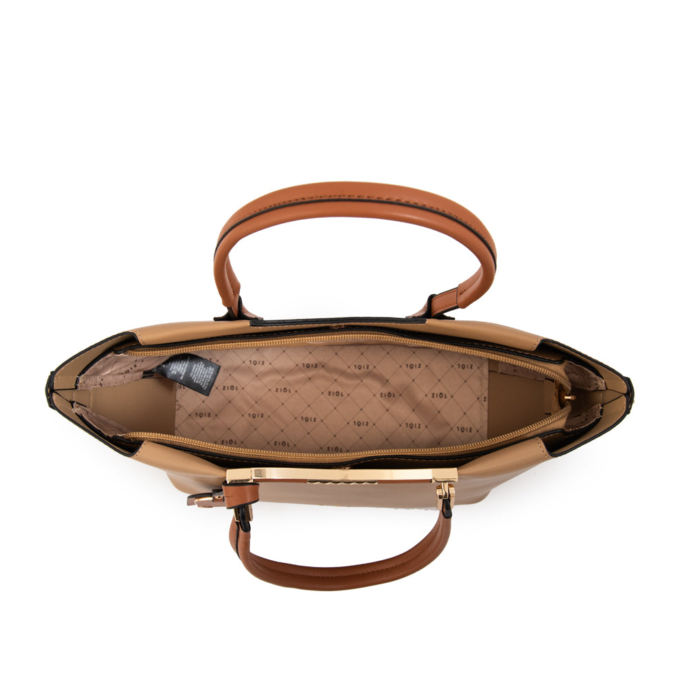 Cartera Dos Asas Mandela Beige