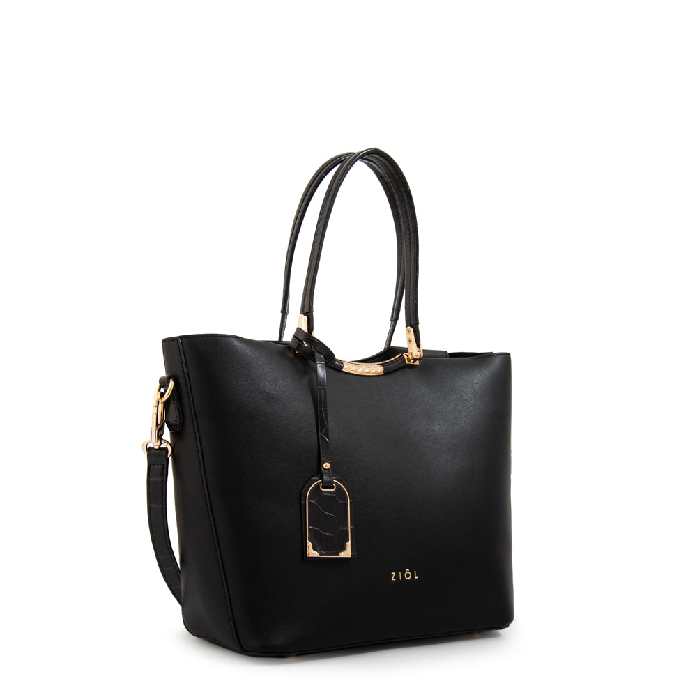 Cartera Dos Asas Mandela Negro