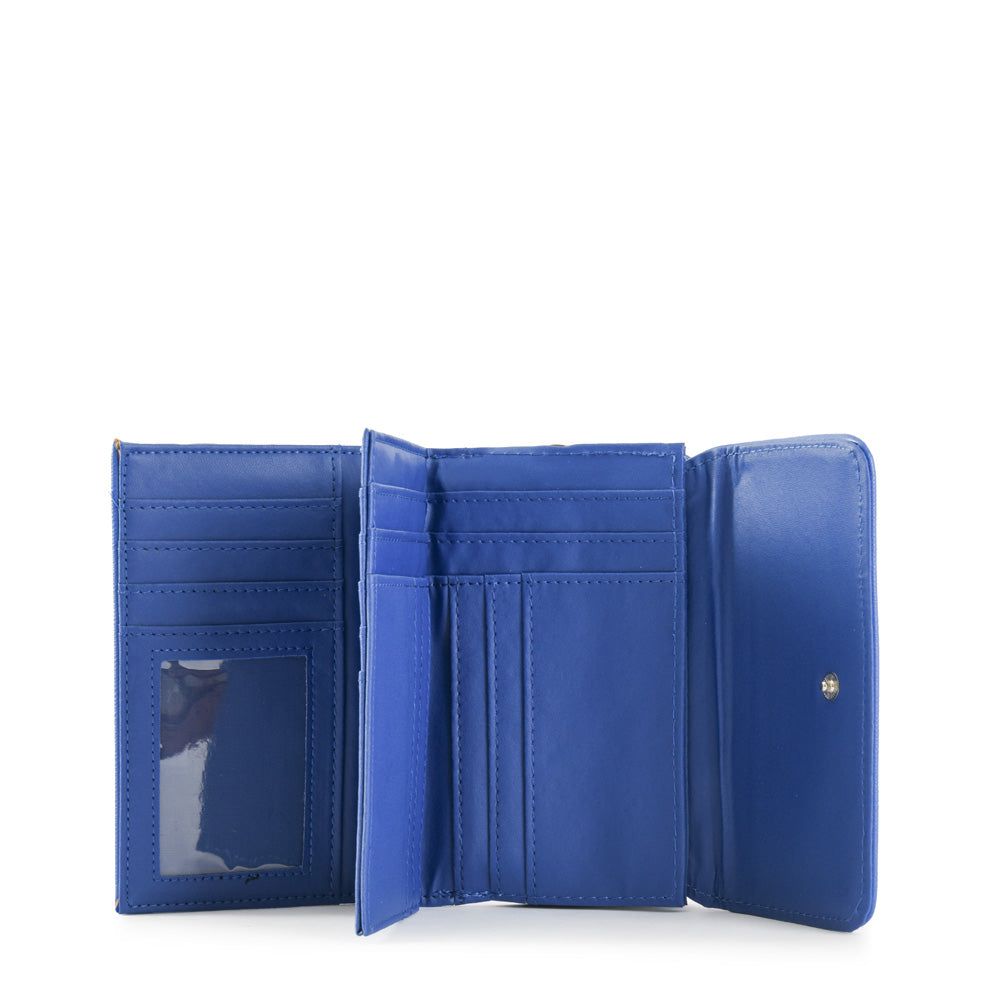 Billetera Mediana Cierre Exterior Fraila Azul