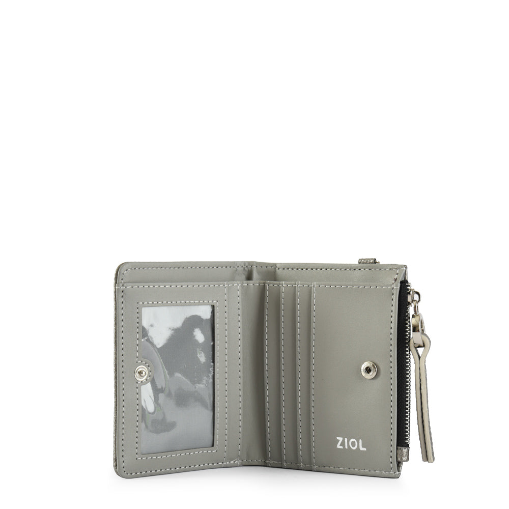 Billetera Cierre Exterior Vayk Plateado Oscuro