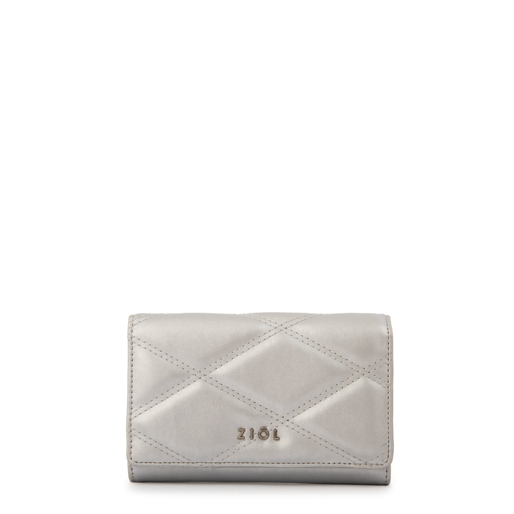 Billetera Elvira Plateado