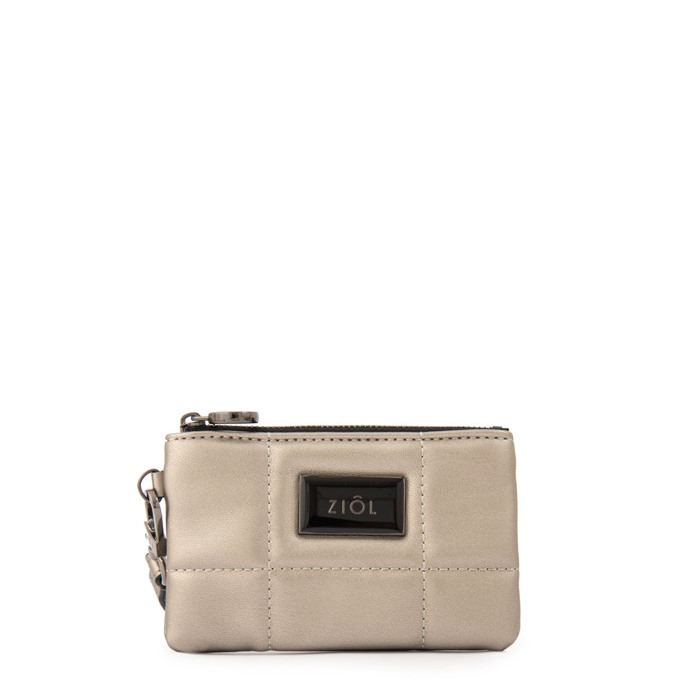 Monedero Tanya Plateado Oscuro