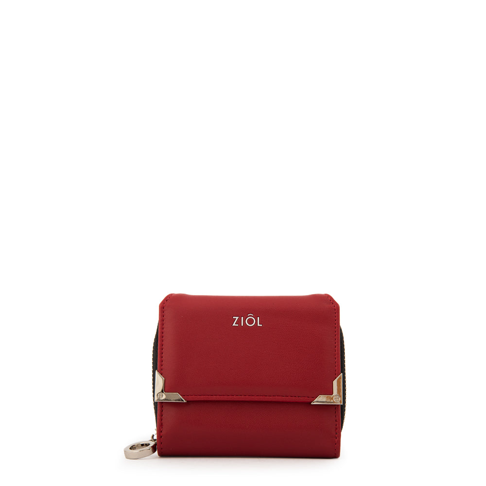 Billetera Mediana Demin Rojo
