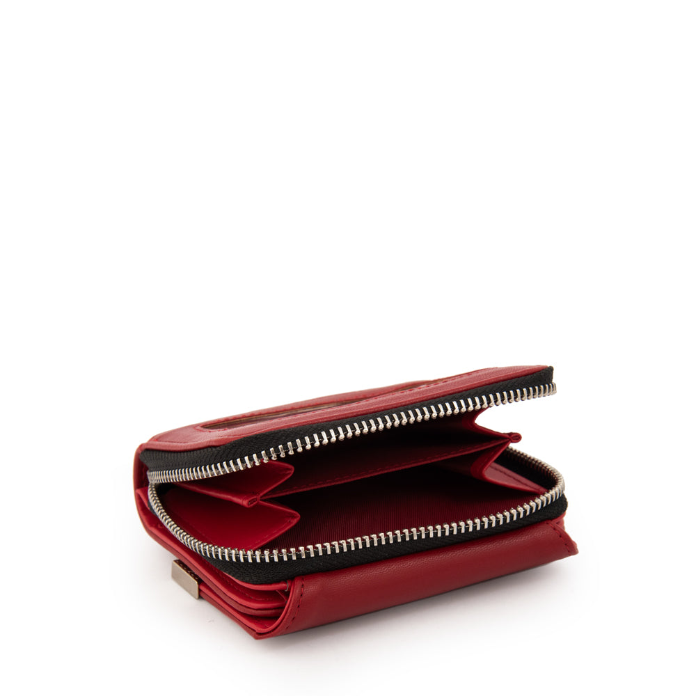 Billetera Mediana Demin Rojo