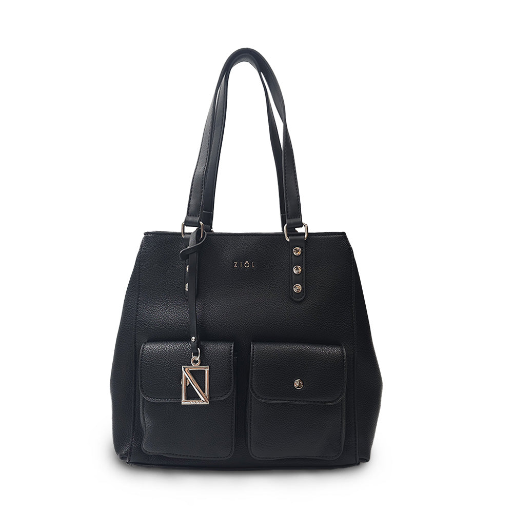 Cartera Dos Asas Alisa Negro