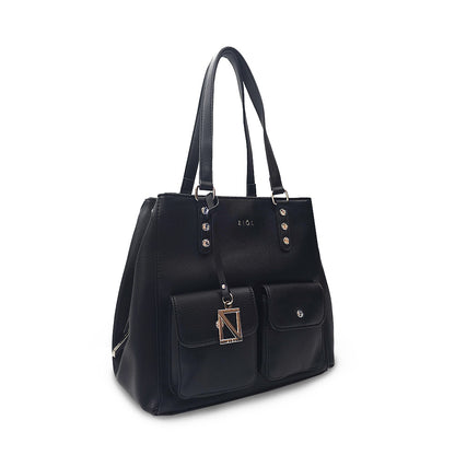 Cartera Dos Asas Alisa Negro