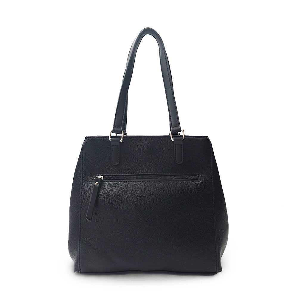 Cartera Dos Asas Alisa Negro