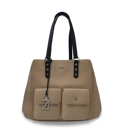 Cartera Dos Asas Alisa Beige