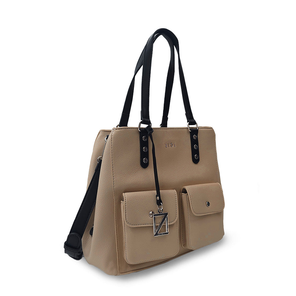 Cartera Dos Asas Alisa Beige