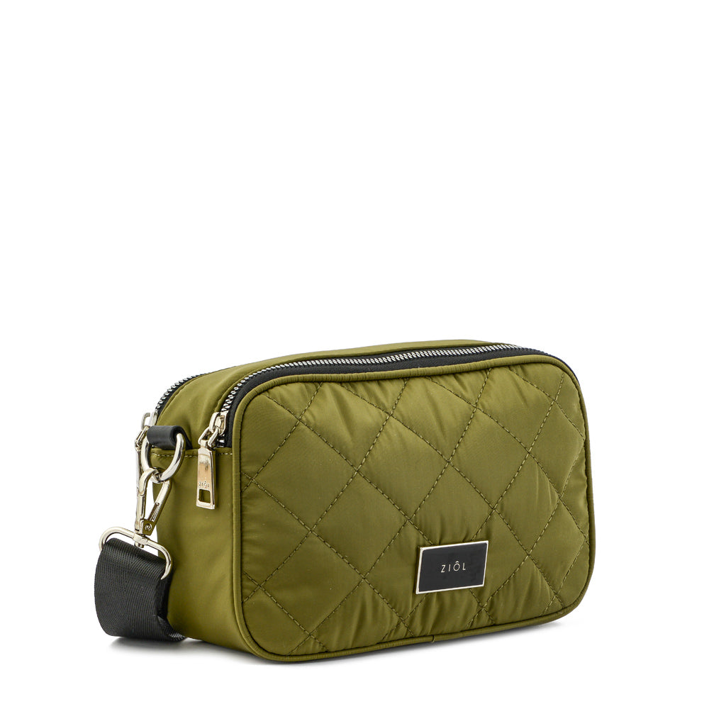Crossbody Bouffi Verde Oscuro
